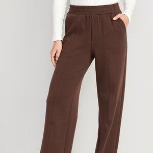 Old Navy Active Dynamic Fleece Dark Chocolate Brown Wide Leg Highrise Sweatpants
